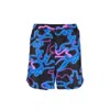 Valentino Neon-print Swimming Shorts In Black