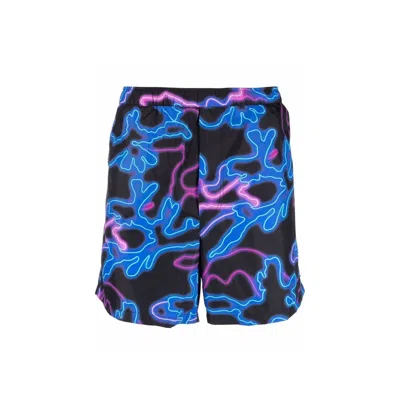 VALENTINO NEON-PRINT SWIM SHORTS