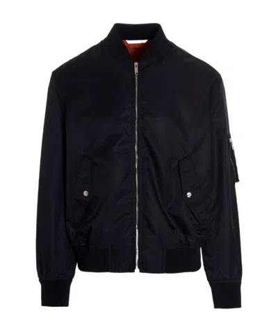 Valentino Neon Universe Print Bomber Jacket In Black