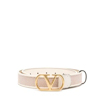 Valentino Garavani Neutral Belts In Brown