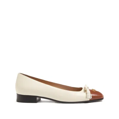 Valentino Garavani Neutral  Brown Ballet Flats