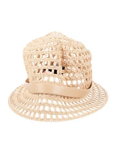 Pre-owned Valentino Garavani Neutral Straw Hat