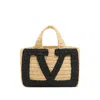 Valentino Garavani Viva Superstar Crochet Small Tote Bag In Neutral