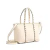 Valentino Garavani Mini Rockstud Leather Tote In Neutral