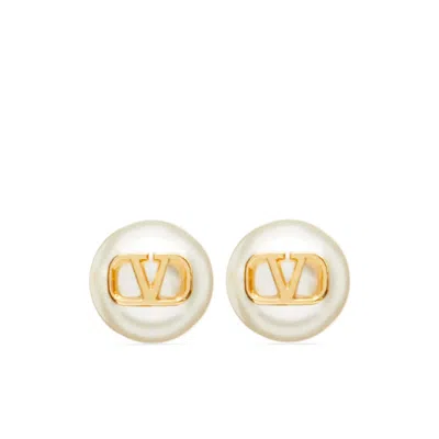 VALENTINO GARAVANI NEUTRALS/GOLD EARRINGS