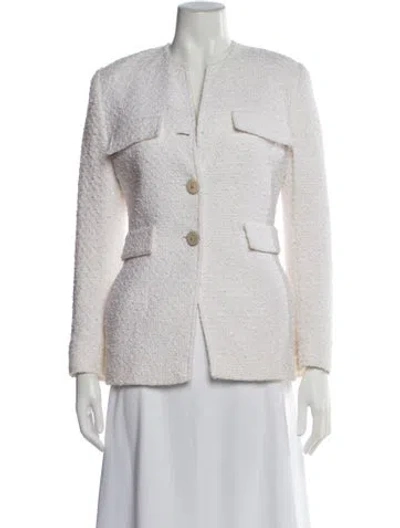 Pre-owned Valentino Night Evening Jacket In White