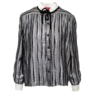 Pre-owned Valentino Night Glitter Shirt - '90s In Gray