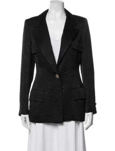 Pre-owned Valentino Night Patterned Blazer In Black