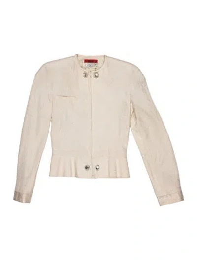 Pre-owned Valentino Night Silk Patterned Jacket In Neutral