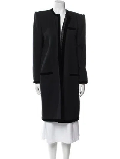 Pre-owned Valentino Night Valentino Vintage Night Coat In Black