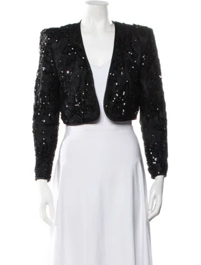 Pre-owned Valentino Night Vintage 1980's Evening Jacket In Black