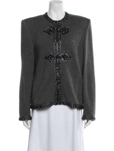 Pre-owned Valentino Night Vintage 1980's Sweater In Gray