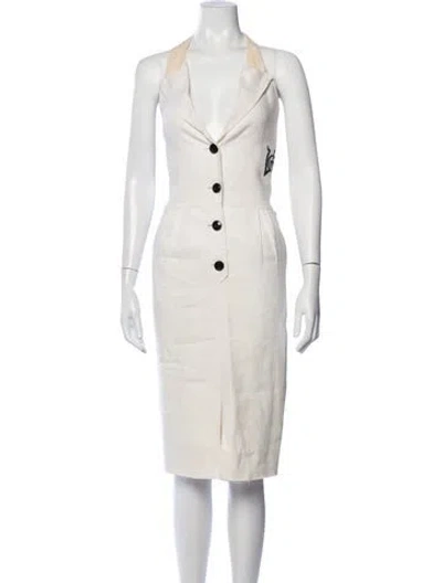 Pre-owned Valentino Night Vintage Knee-length Dress In Neutrals