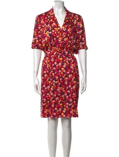 Pre-owned Valentino Night Vintage Knee-length Dress In Red