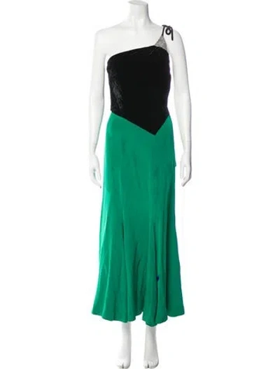 Pre-owned Valentino Night Vintage Long Dress In Green