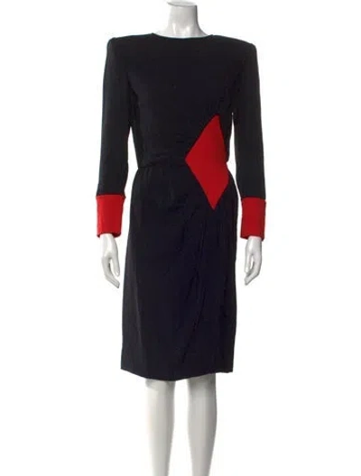 Pre-owned Valentino Night Vintage Midi Length Dress In Black