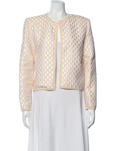 Pre-owned Valentino Night Wool Patterned Jacket In Neutrals