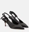 Valentino Nite-out 70 Satin Slingback Pumps In Black