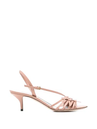 Valentino Garavani Nodine Leather Sandals In Pink