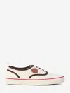 Valentino Nojoke Canvas Sneakers With Contrasting Profiles In Cream
