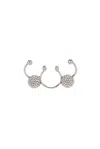 Valentino Poetique Des Gouttes Nose Ring In Palladium & Crystal