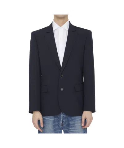 Valentino Single-breasted Jacket In Blue