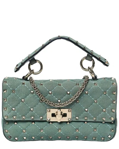 Valentino Garavani Valentino Nube Suede Small Rockstud Spike Shoulder Bag (authentic )