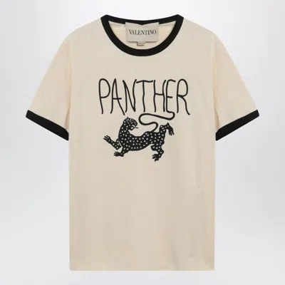 VALENTINO VALENTINO NUDE NEUTRALS COTTON T-SHIRT