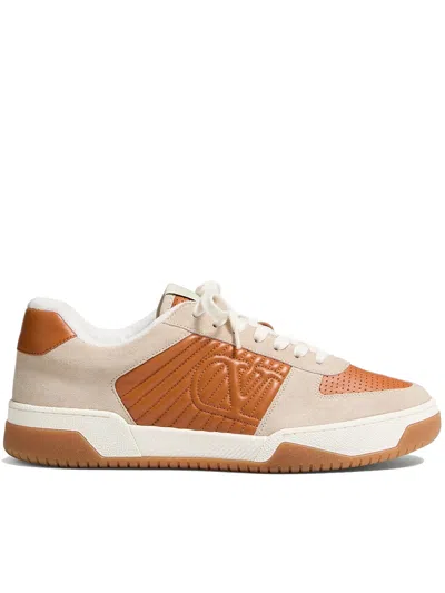 Valentino Garavani Valentino Nude Neutrals Leather Sneakers