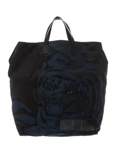 Pre-owned Valentino Garavani Nylon Backpack In Blue
