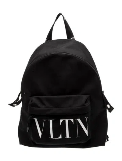 Pre-owned Valentino Garavani Nylon Backpack In Blue