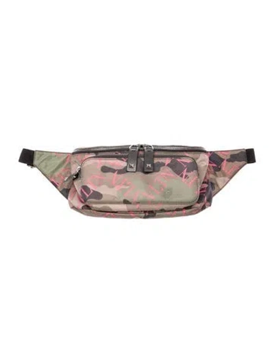 Pre-owned Valentino Garavani Nylon Belt Bag In Multicolor