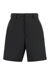 Valentino Garavani Nylon Bermuda Shorts In Black