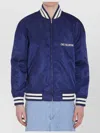 Valentino Nylon Bomber Jacket Light Padding In Blue