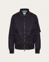 Valentino Rockstud Bomber Jacket In Navy