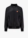 Valentino Nylon Bomber With Leather Patch And Vlogo Detail