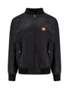 Valentino Nylon Bomber With Leather Patch And Vlogo Detail In Black