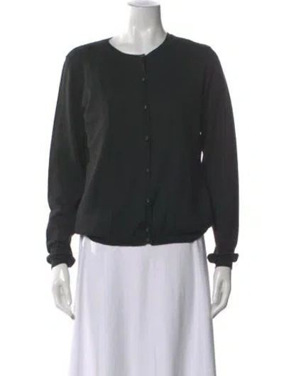 Pre-owned Valentino Nylon Crew Neck Sweater In Black