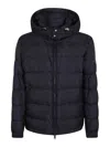 Valentino Iconographe Padded Jacket Hood In Dark Blue