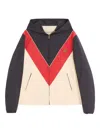 Valentino Logo Windbreaker With Hood And Pockets