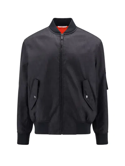 Valentino Nylon Jacket With Toile Iconographe Print In Blue