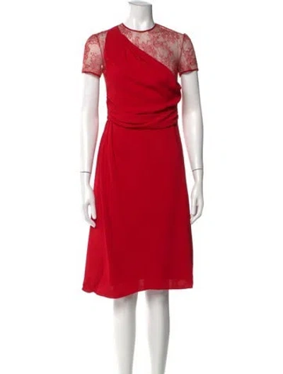 Pre-owned Valentino Nylon Knee-length Dress In Red