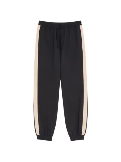 Valentino Nylon Trousers With Vgold In Black