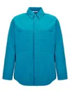 Valentino Shirt Jacket Nylon Chest Pockets In Blue