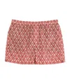 Valentino Nylon Swimsuit With Toute La V Print In Red