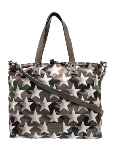 Pre-owned Valentino Garavani Nylon Tote In Grey