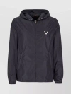 Valentino Nylon Windbreaker With Hood And Pockets