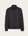 Valentino Nylon Windbreaker With Toile Iconographe Pattern In Navy