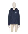 Valentino Hooded Jacket Featuring Drawstring Accents In Blue