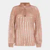 Valentino Garavani Multicolor Crochet Sweater In Nude